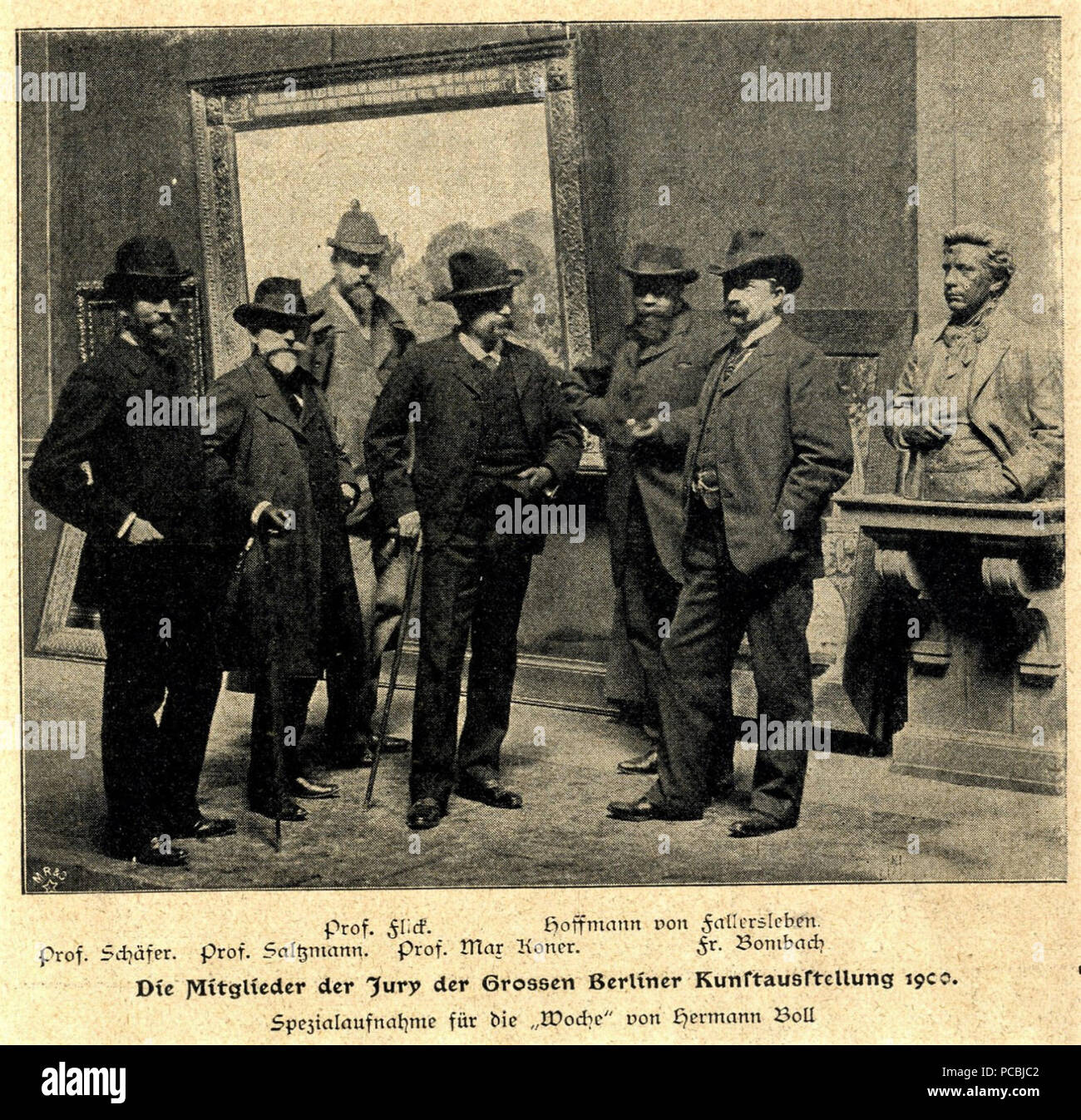 163 Die Mitglieder der Jury der Grossen Berliner Kunstausstellung 1900 Stock Photo