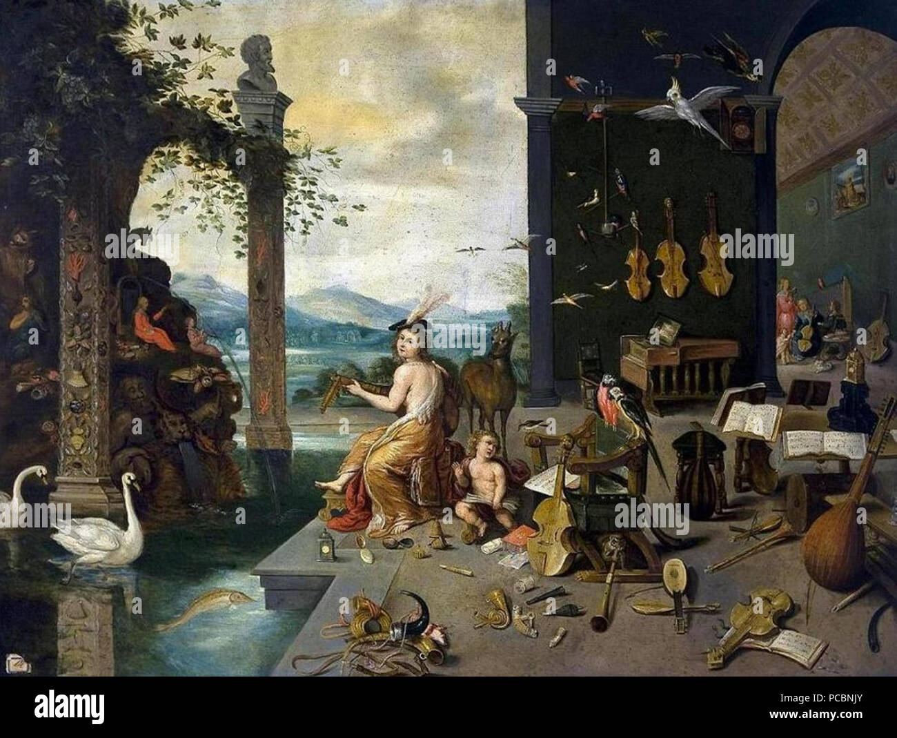 18 Escena de la historia de Tobías - Siglo XVIII - Anónimo Stock Photo