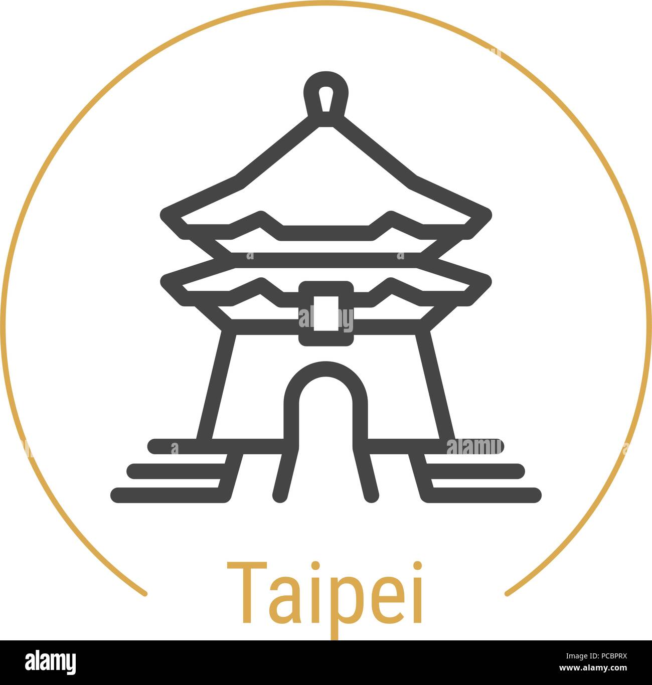 Taipei, Taiwan, China Vector Line Icon Stock Vector Image & Art - Alamy