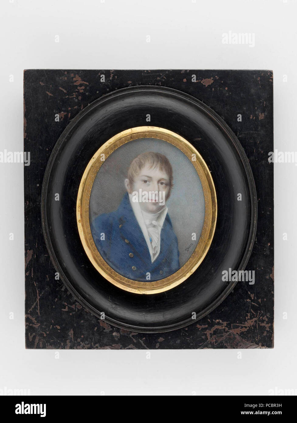 27 John Dunn - Portret młodego męzczyzny w szafirowym fraku Stock Photo
