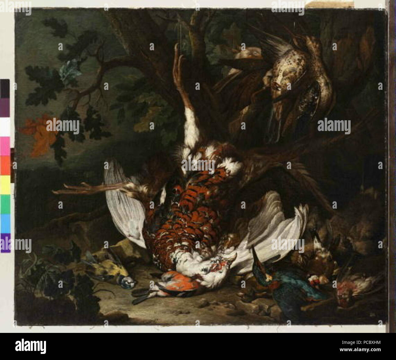 48 Philipp Ferdinand de Hamilton kol.1667-1750 - Zatisi se zabitym ptactvem II. Stock Photo