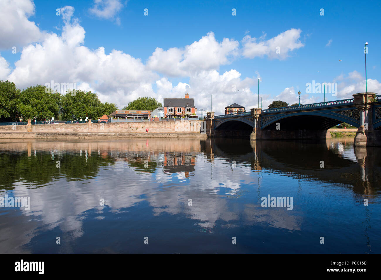 Sunny Summer Day at Victoria Embankment in Nottingham, Nottinghamshire