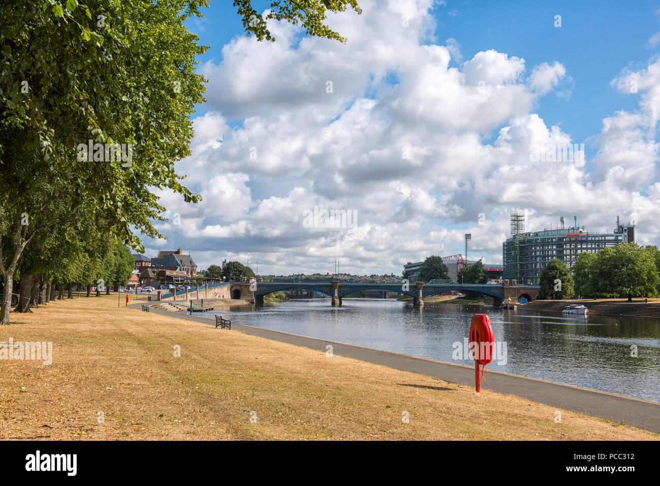 Sunny Summer Day at Victoria Embankment in Nottingham, Nottinghamshire