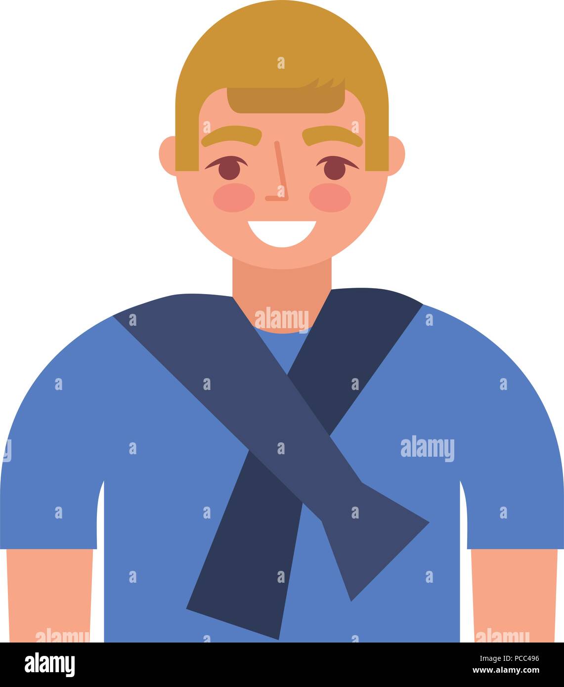 happy teenager boy character portrait vector illustration Stock Vector ...