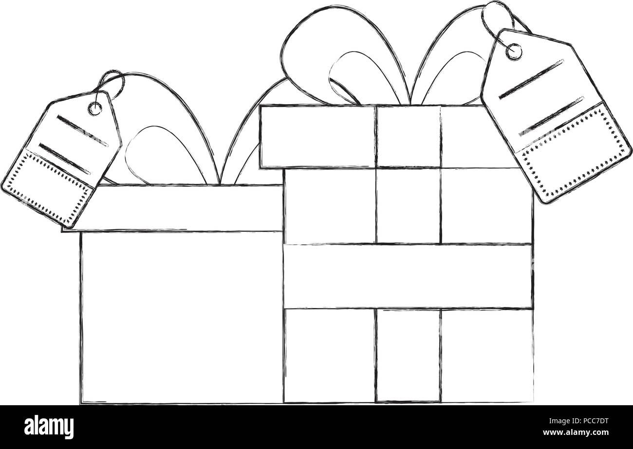 How to draw a gift box, Easy gift box draw