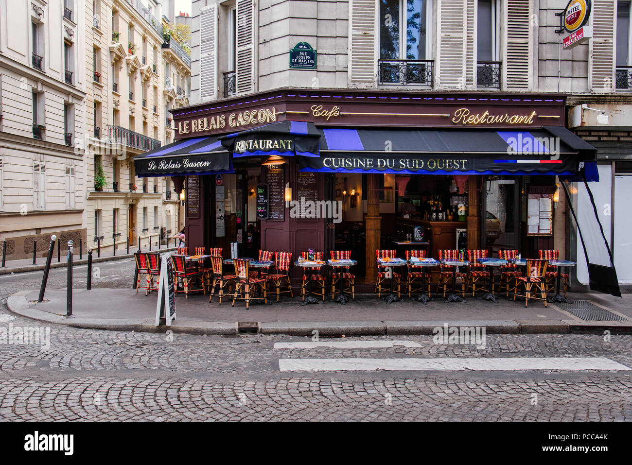 French Restaurant Le Relais Gascon Stock Photo