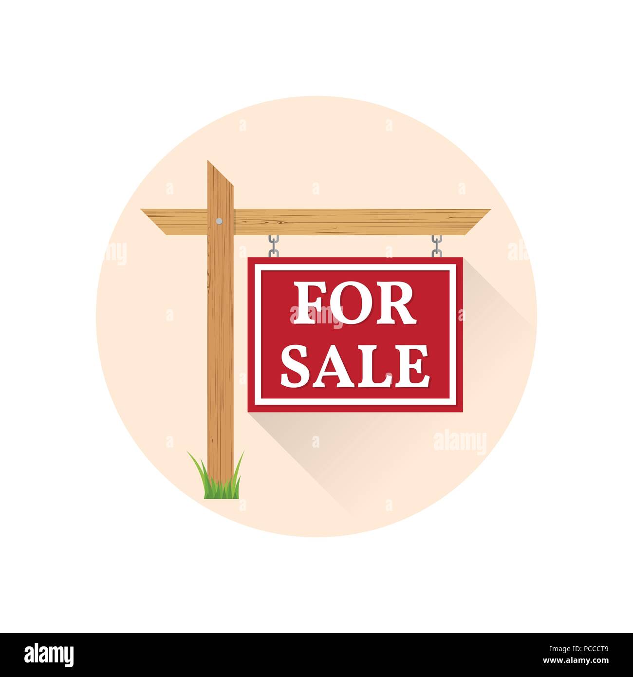 For sale Icon on the white background. For web and mobile, modern minimalist flat design. Vector illustration. Stock Vector