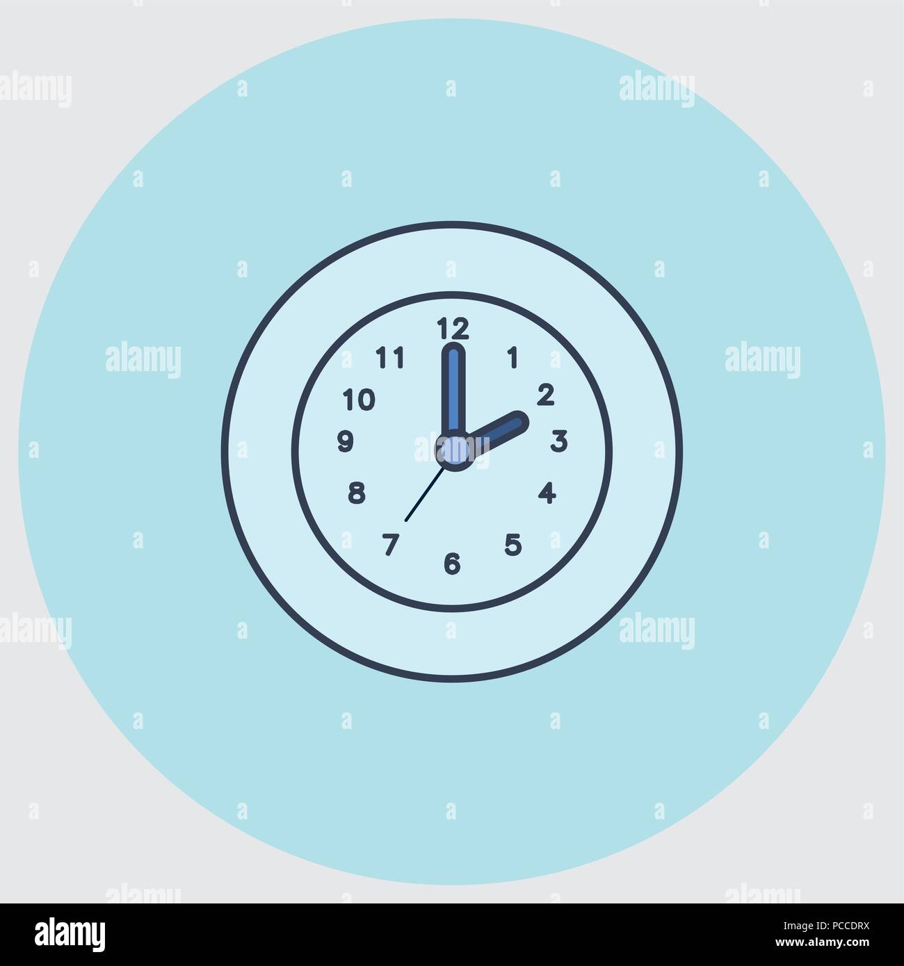 clock icon over blue background, colorful design. vector illustration ...