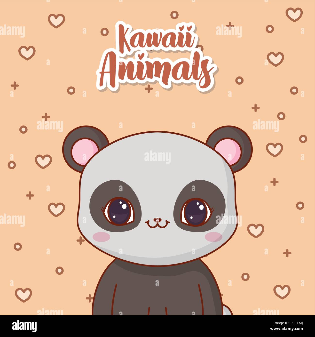 Kawaii chibi cute panda | Postcard