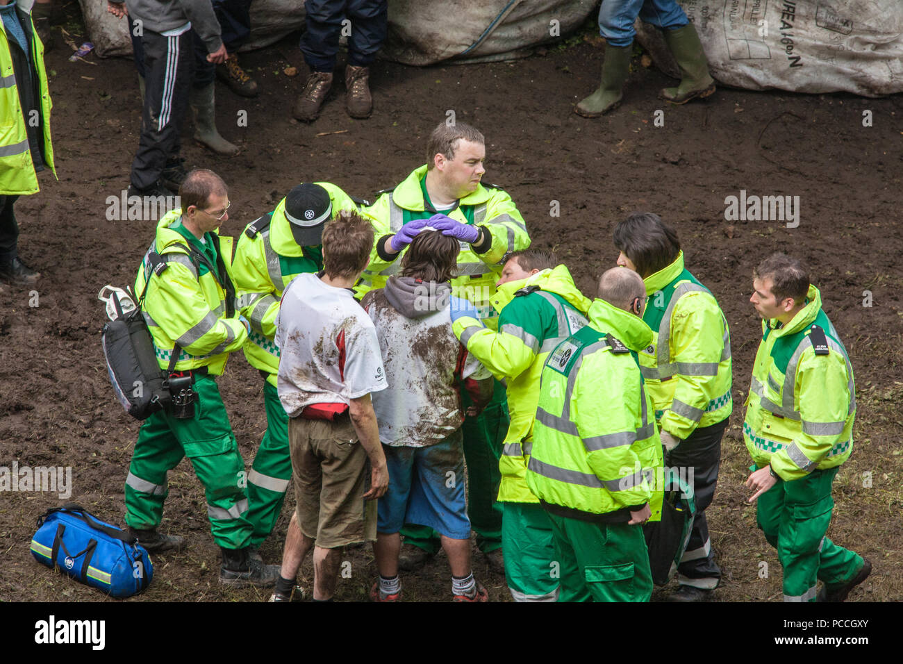 Cheese rolling festival at coopers hill hires stock photography and