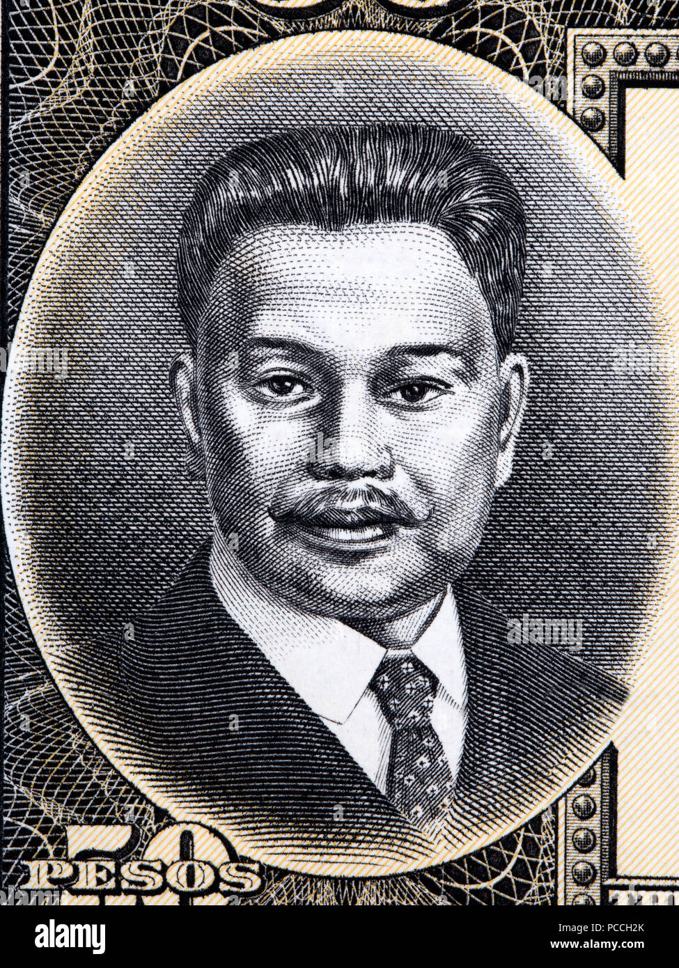Antonio Luna portrait from Philippine money Stock Photo