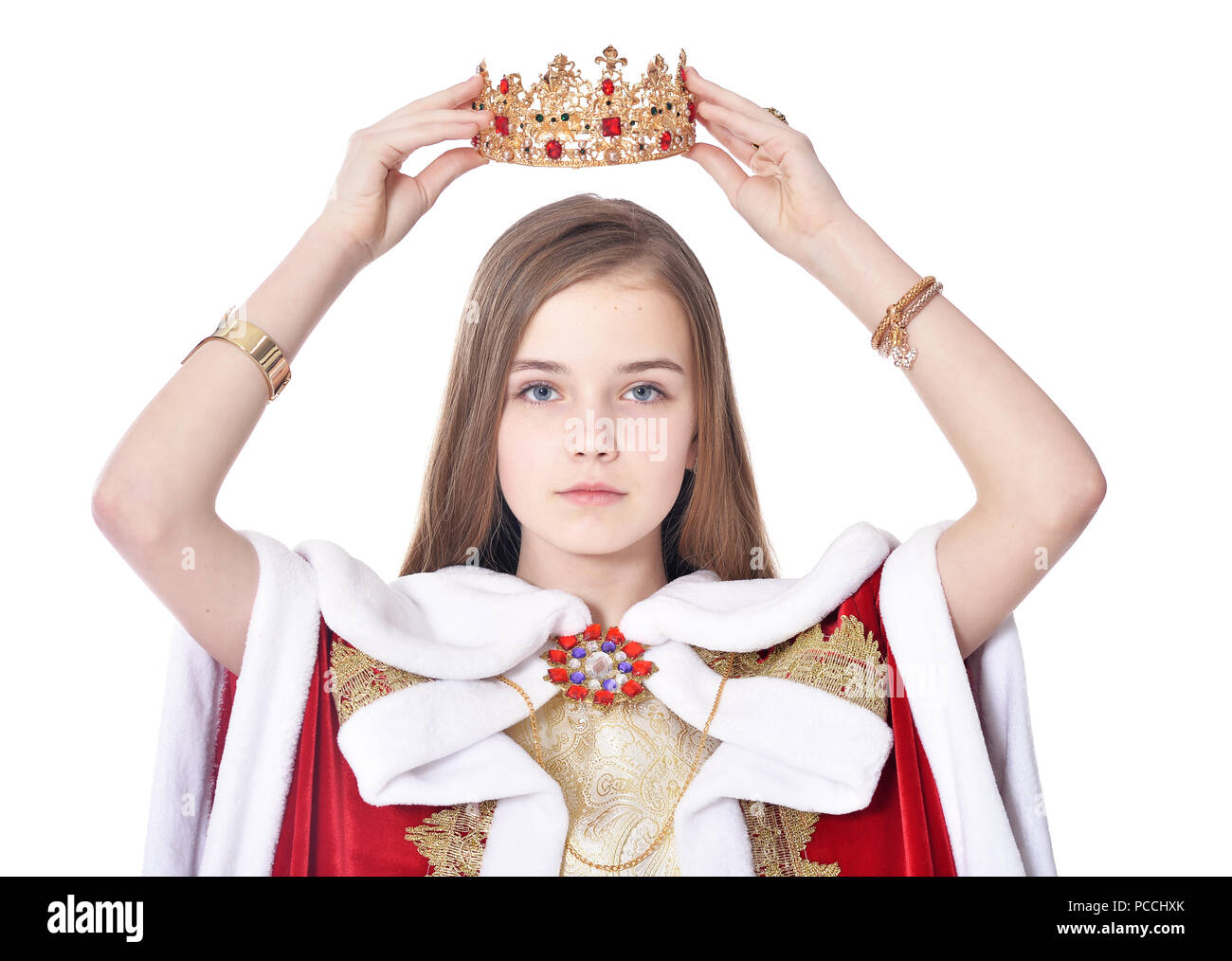 Happy little girl in carnival costume posing Stock Photo - Alamy