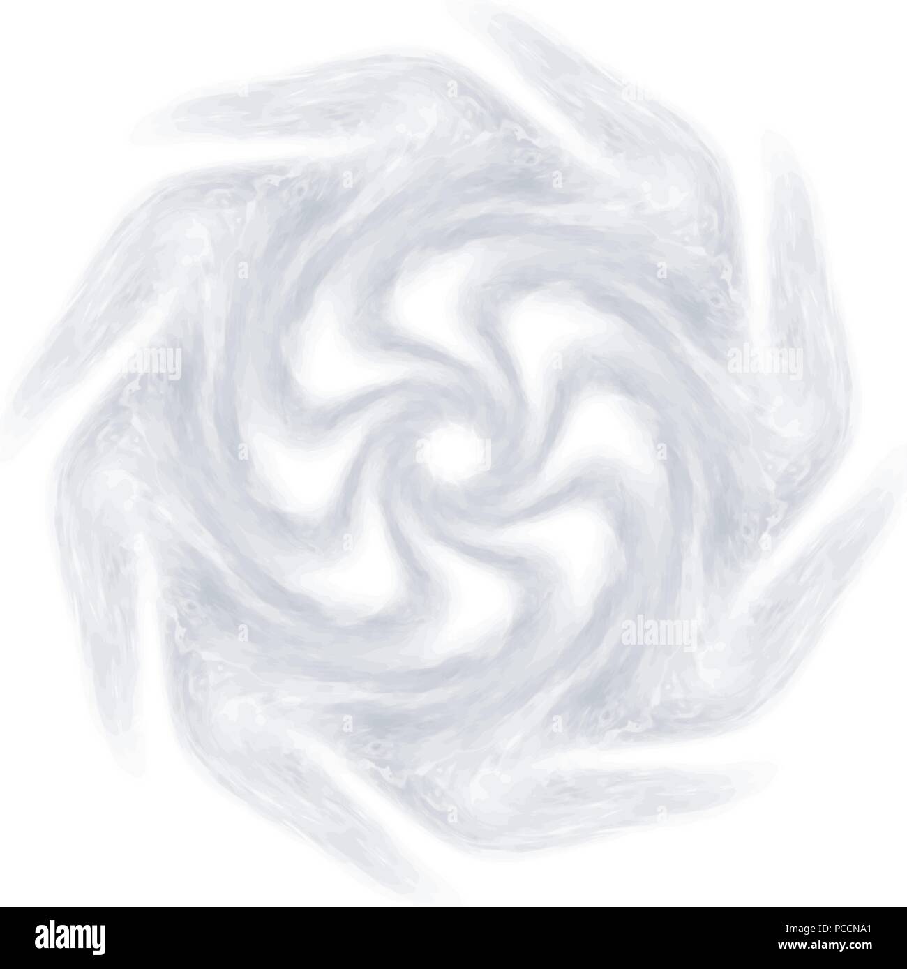 silver grey watercolor mandala spiral pattern, vector illustration Stock Vector