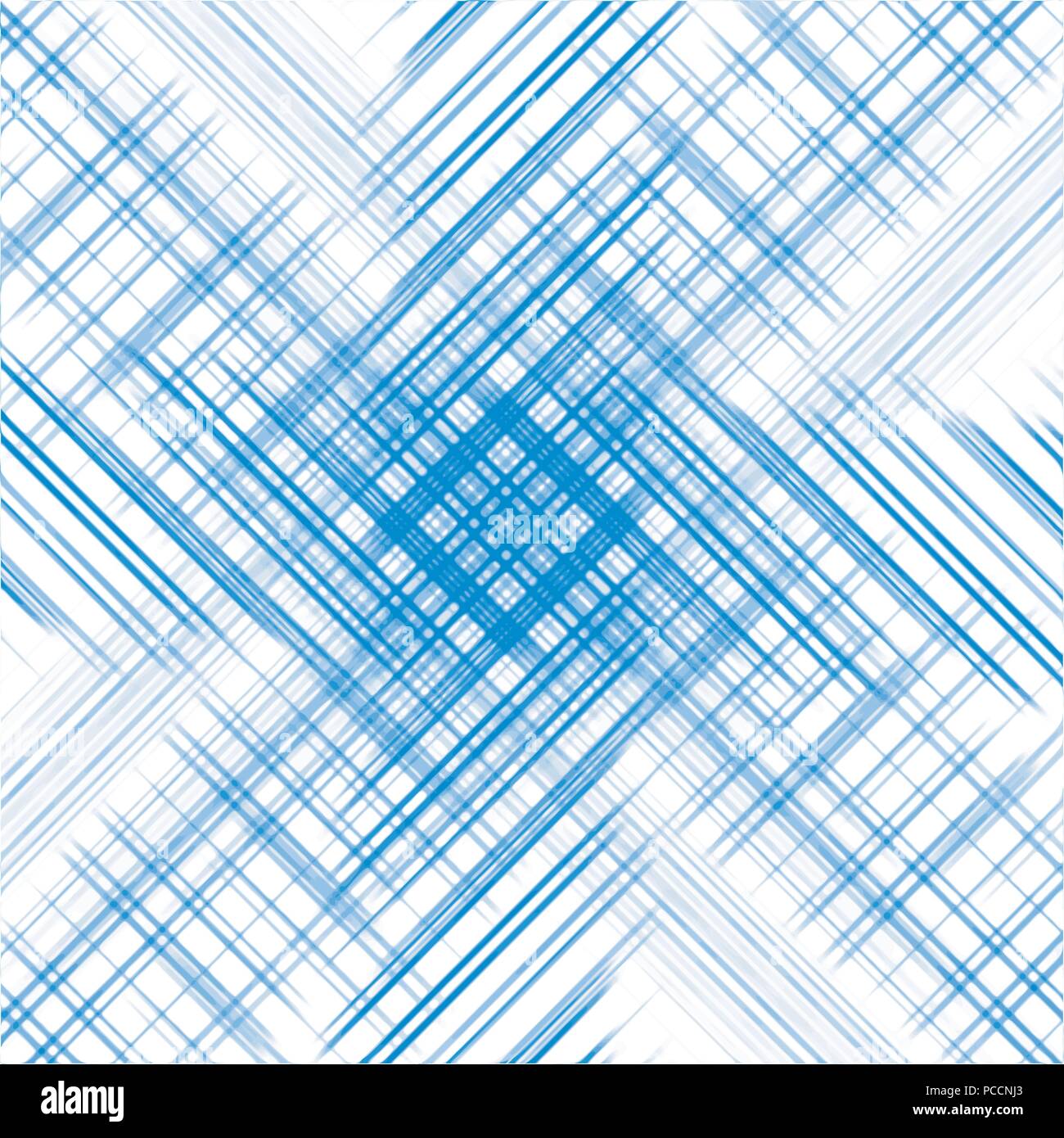 blue retro radial lines windmill background pattern, vector illustration Stock Vector