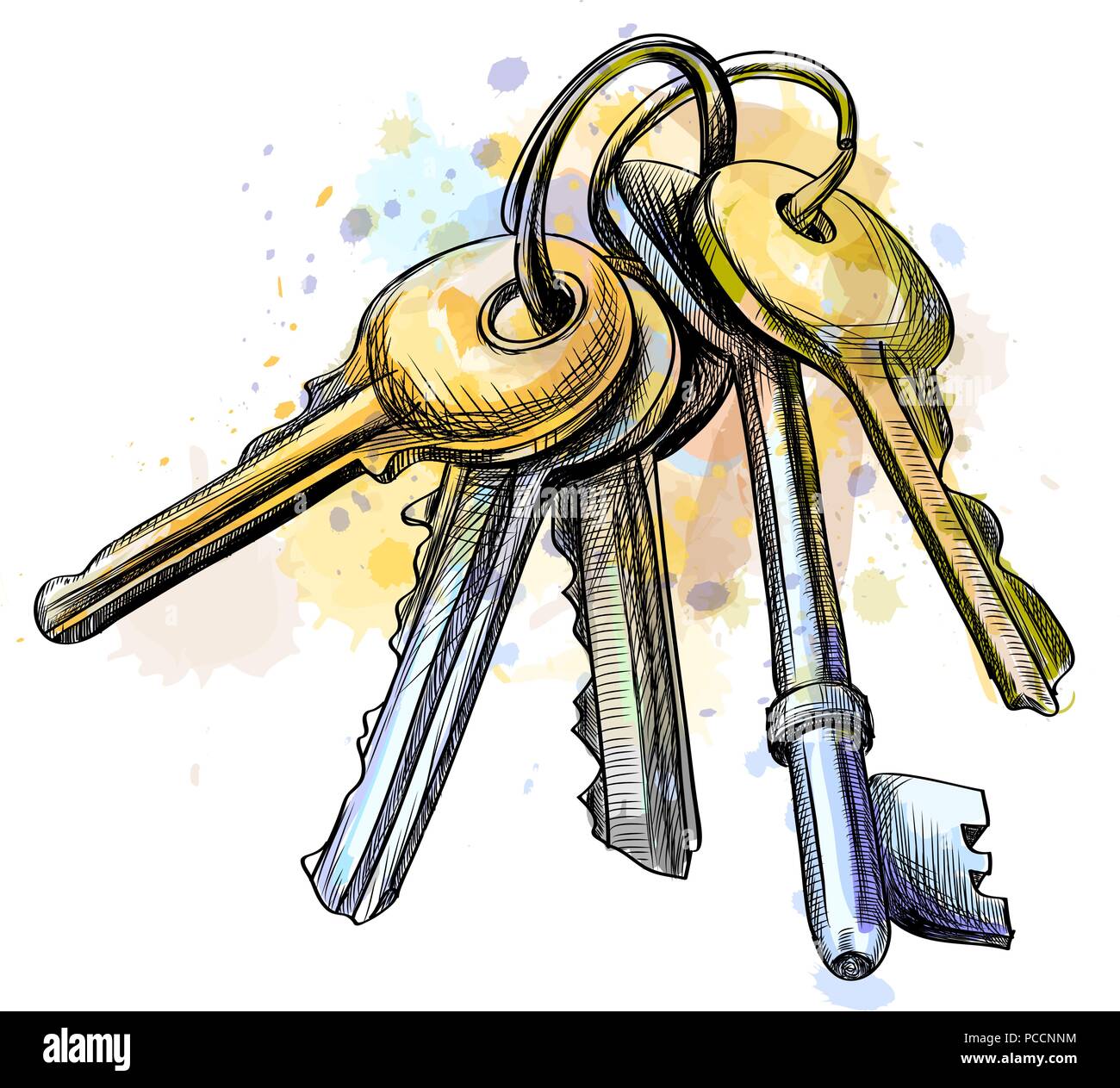 bunch of keys Stock Vector Image & Art Alamy