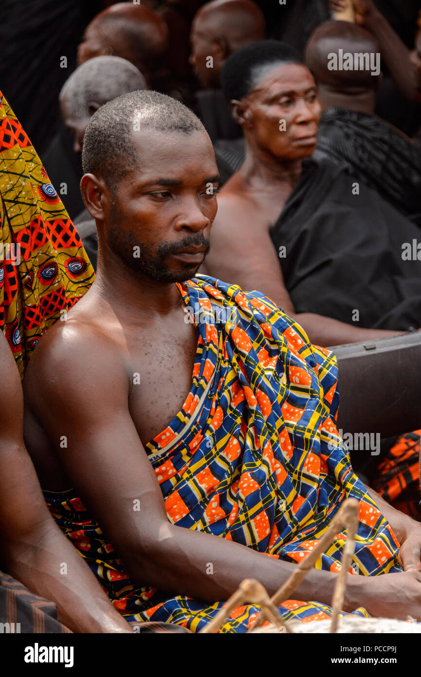 KUMASI, GHANA - JAN 16, 2017: Unidentified Ghanaian musician at the ...