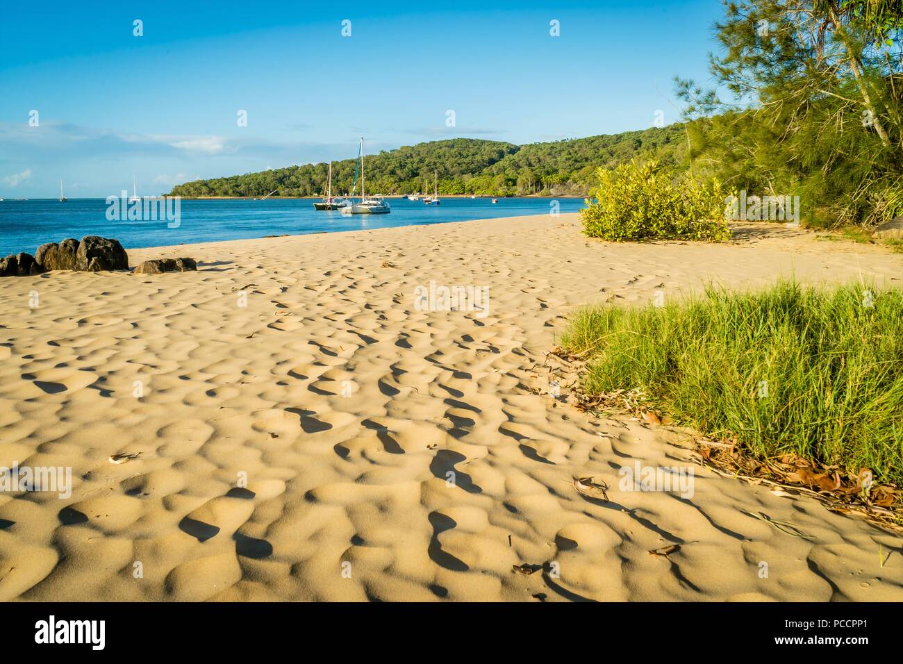 1770 marina and beach in Queensland, Australia Stock Photo Alamy
