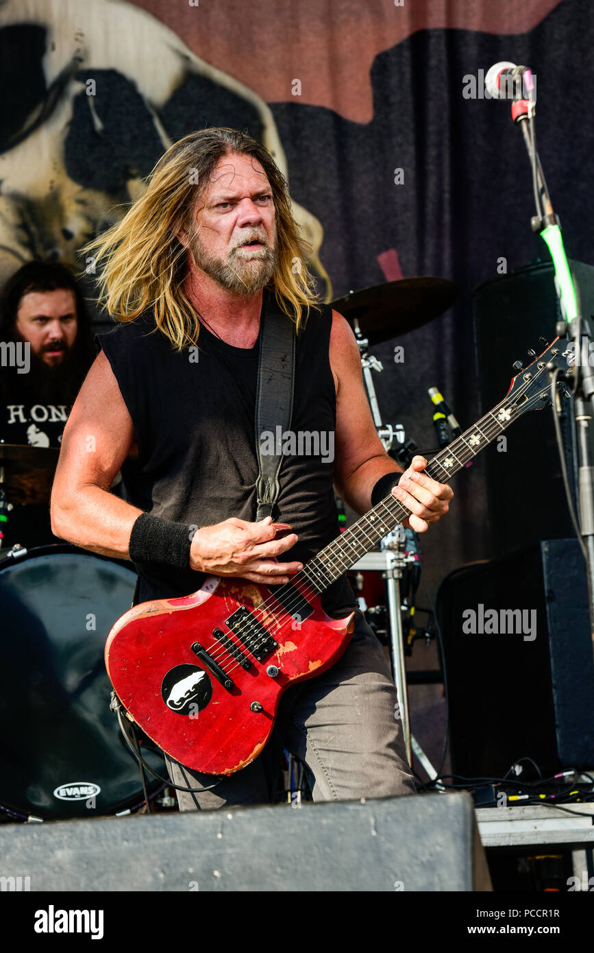 Mansfield, Ohio, July 15, 2018. Pepper Keenan, Corrosion of Conformity on stage at Inkarceration Fest 2018. Credit: Ken Howard/Alamy Stock Photo