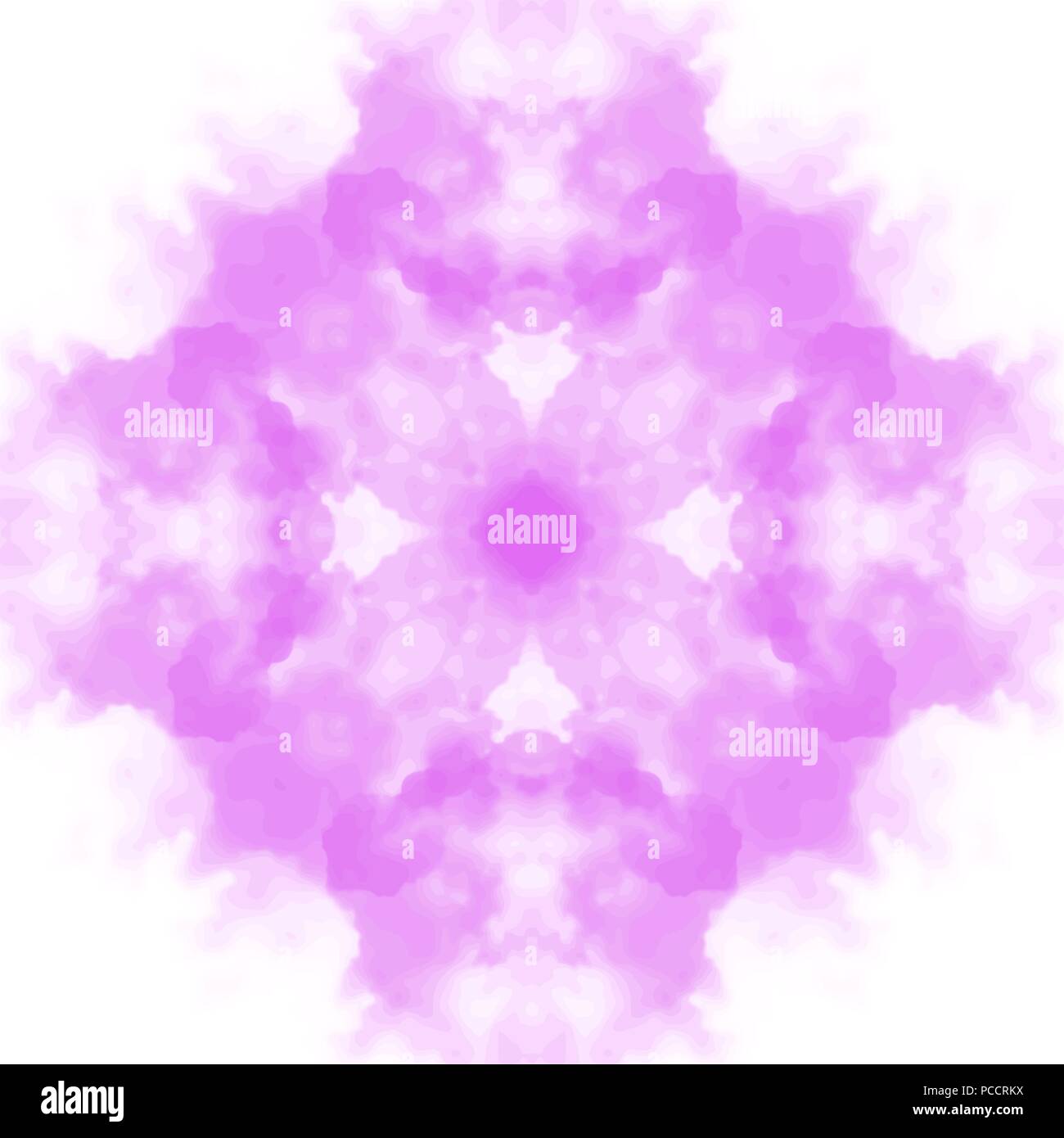 pink watercolor mandala ornate pattern, vector illustration Stock Vector