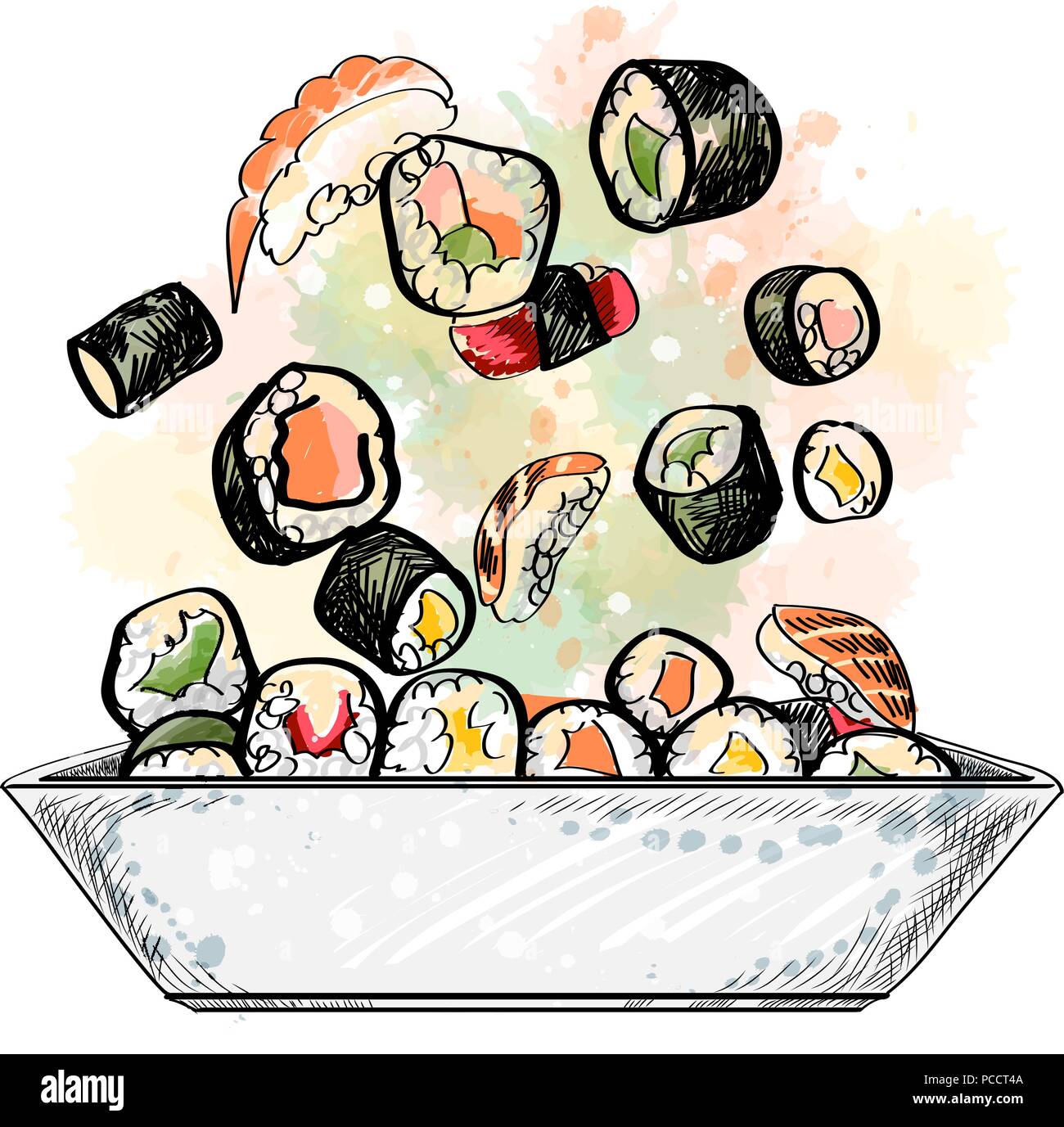 Japanese food menu vegetarian set Stock Vector Image & Art Alamy