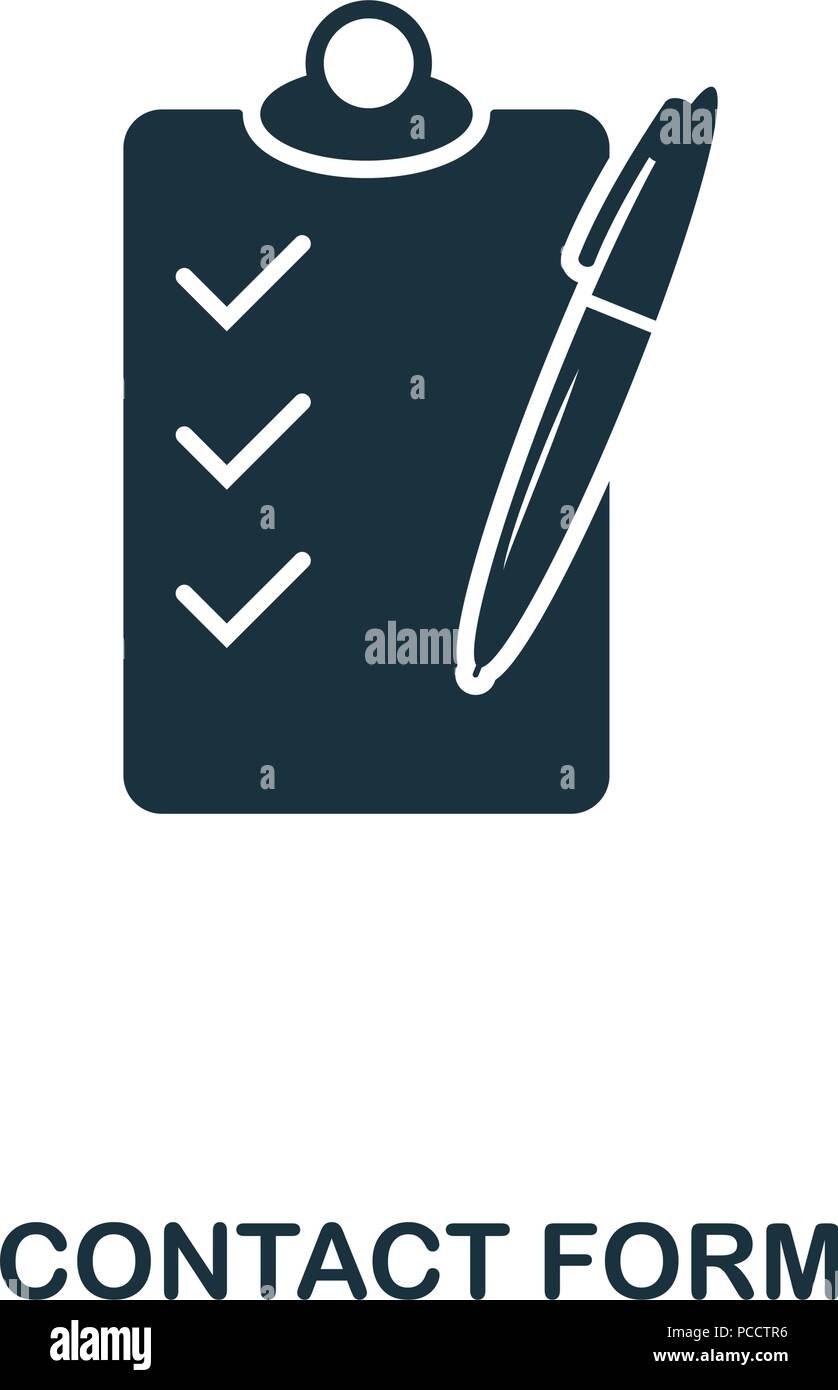 Contact Form creative icon. Simple element illustration. Contact Form ...