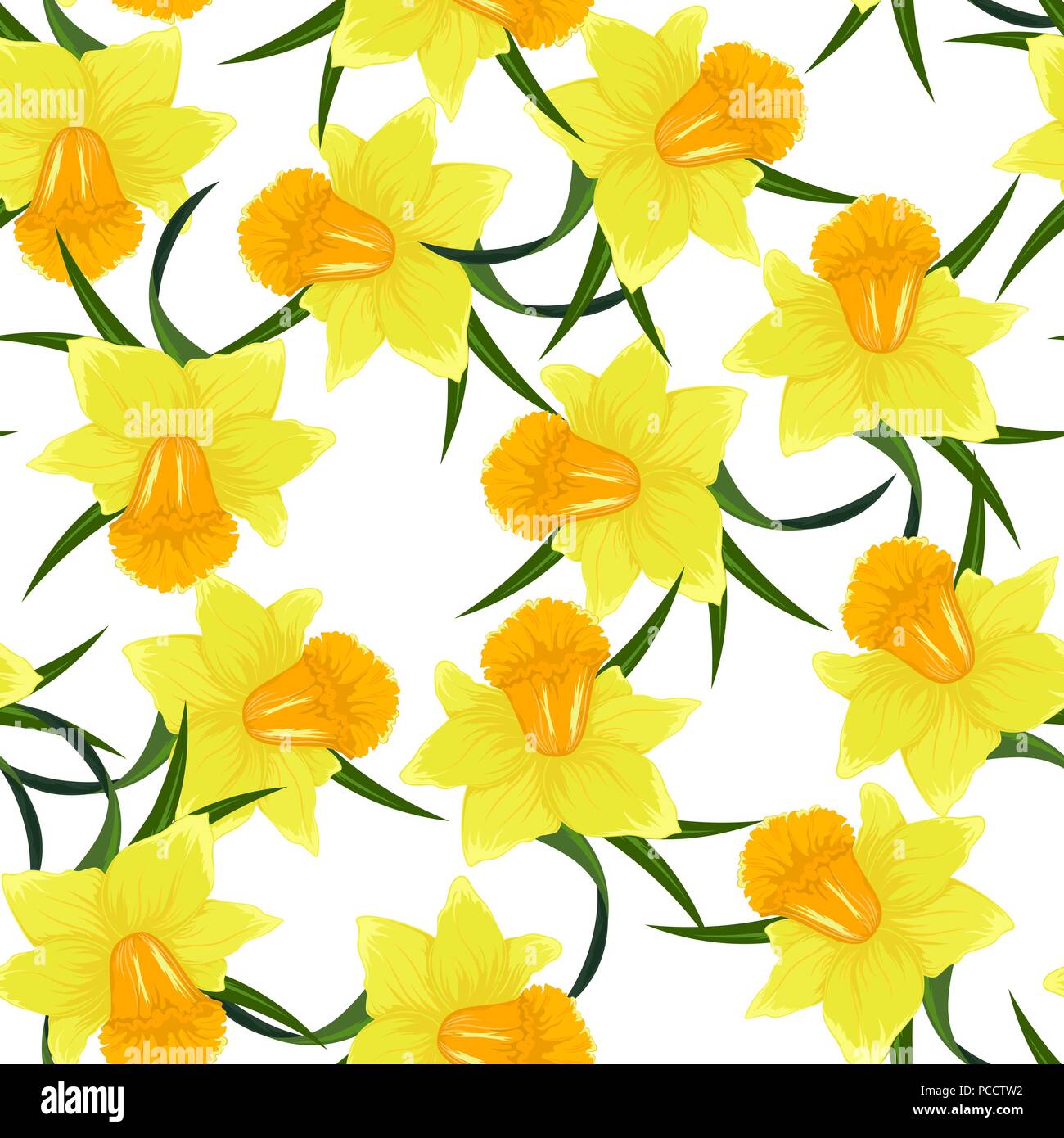 yellow lily vector seamless floral pattern in the traditional style ...