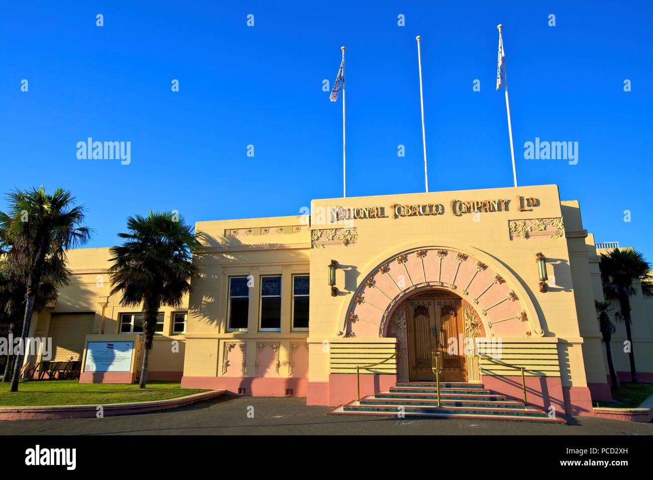 Art Deco National Tobacco Company Building, Ahuriri, Napier, Hawkes Bay, North Island, New Zealand, Pacific Stock Photo
