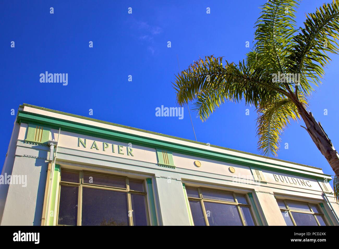 Napier Art Deco Building, Napier, Hawkes Bay, North Island, New Zealand, Pacific Stock Photo