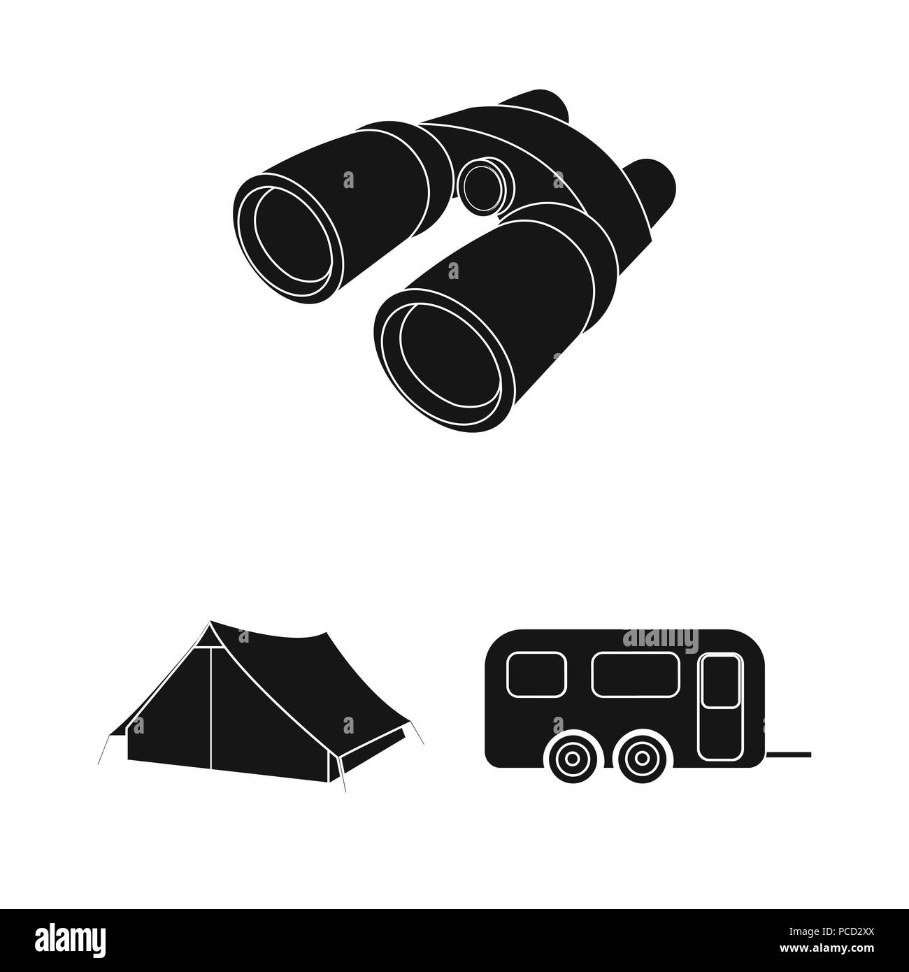 Rest in the camping black icons in set collection for design. Camping ...
