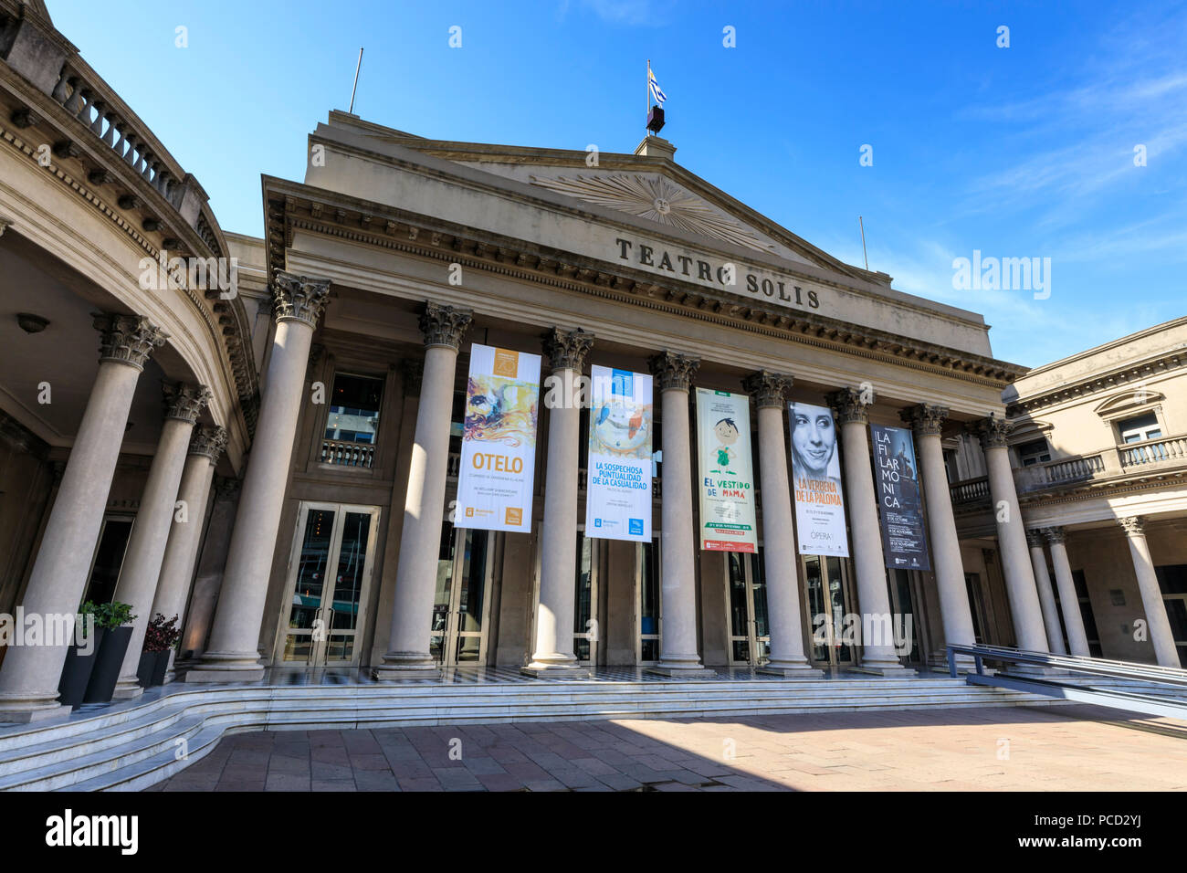 Teatro Solis, historic theatre built in 1856, Ciudad Vieja, Old Town, Montevideo, Uruguay, South America Stock Photo
