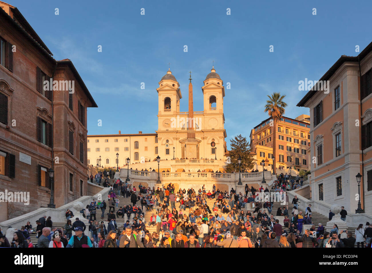Spanish Steps, Santa Trinita dei Monti church, Piazza di Spagna, Rome ...