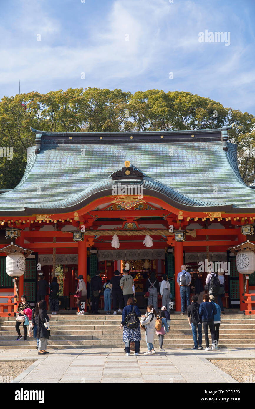 Ikuta Jinja shrine, Kobe, Kansai, Japan, Asia Stock Photo