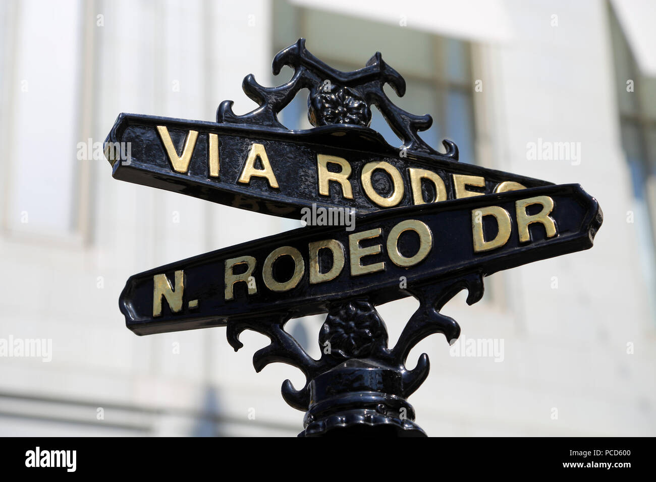 Rodeo Drive, Beverly Hills, Los Angeles, California, United States of America, North America Stock Photo