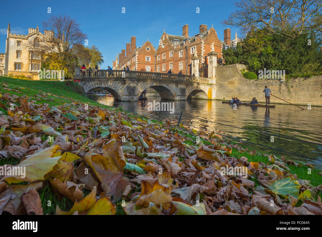 River Cam, St. John's College, Cambridge, Cambridgeshire, England, United Kingdom, Europe Stock Photo