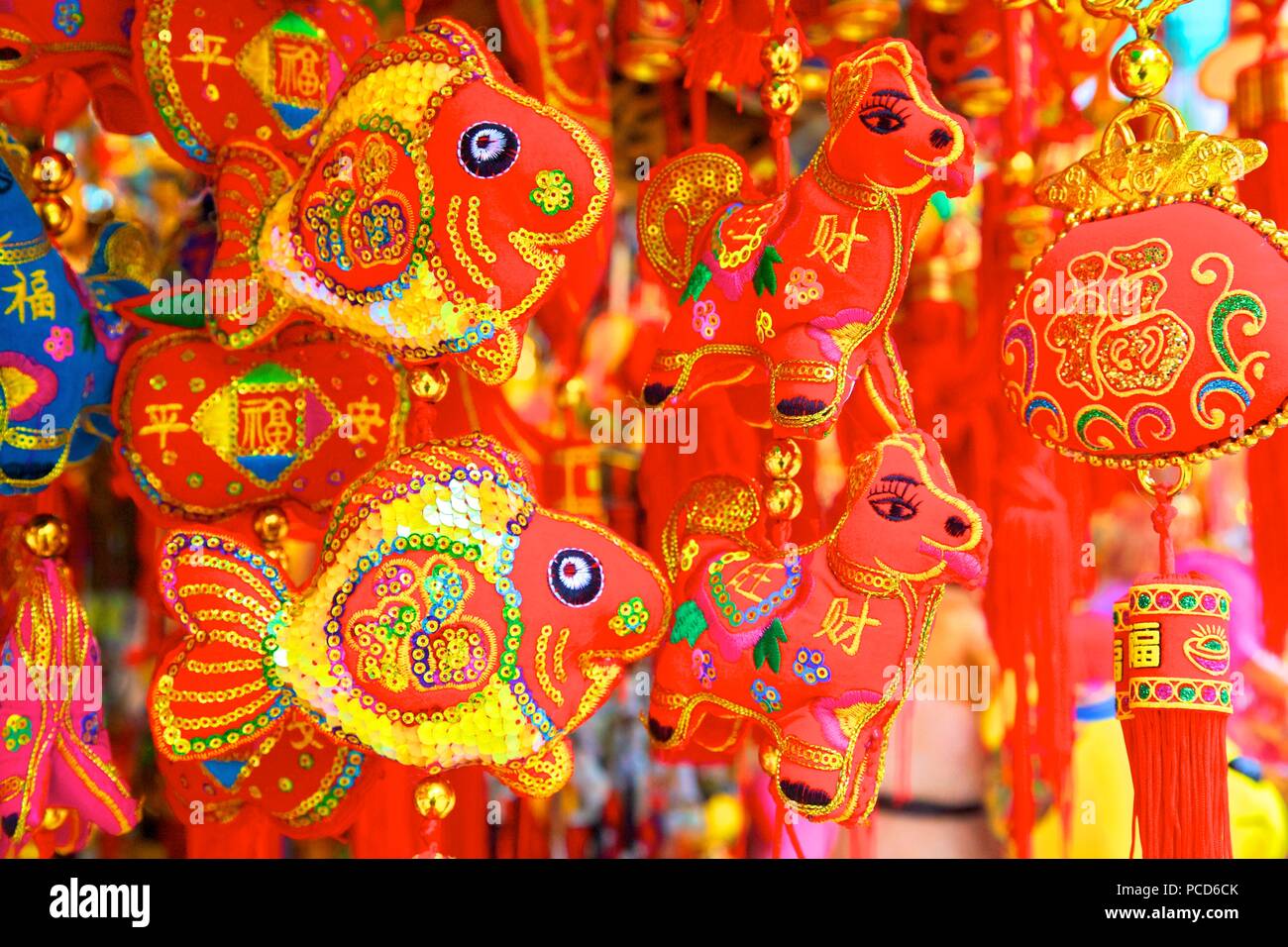 Chinese New Year decorations, Hong Kong, China, Asia Stock Photo Alamy
