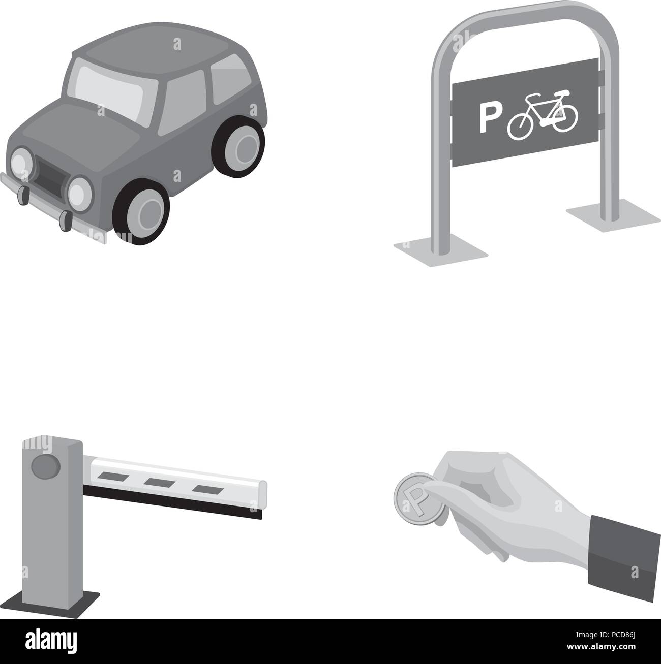 barrier,bicycle,car,coin,collection,equipment,hand,icon,illustration ...