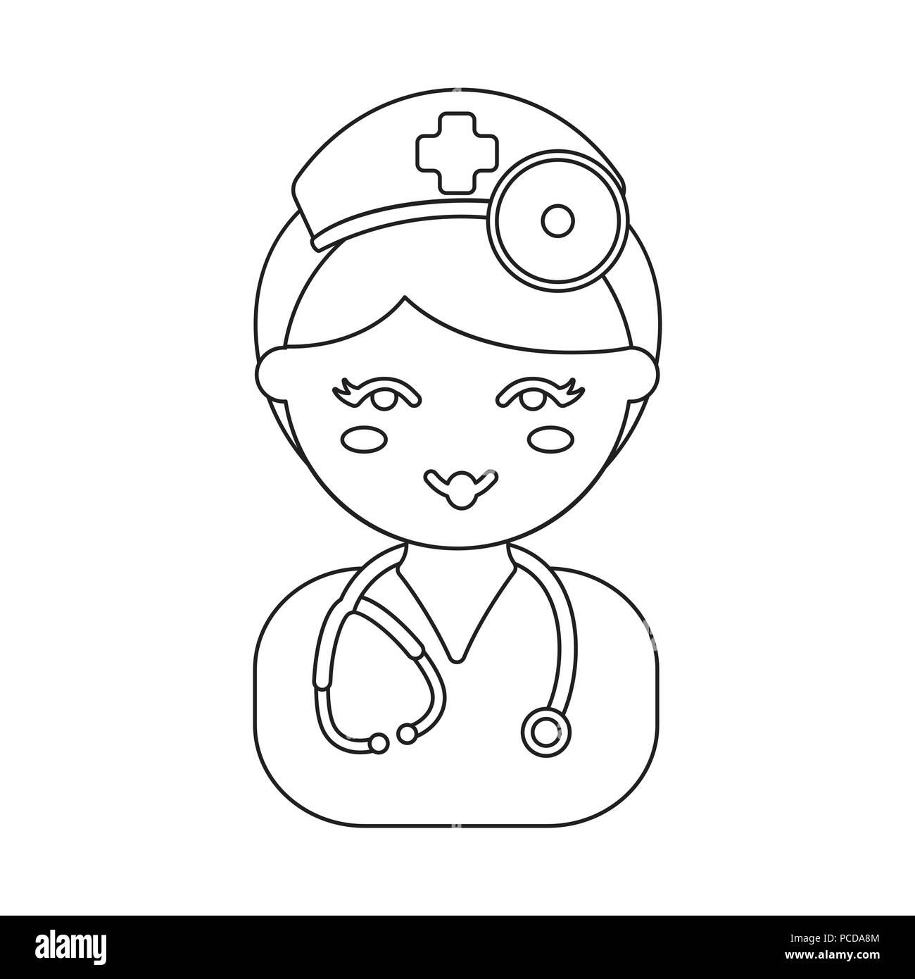 Builder outline icon. Illustration for web and mobile. Stock Vector