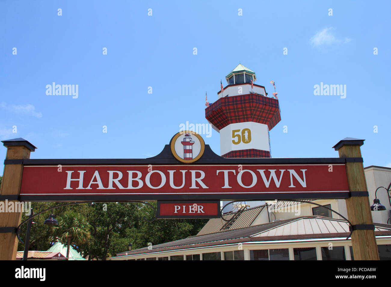 Lighthouse at harbour town Hilton Head South Carolina Stock Photo Alamy