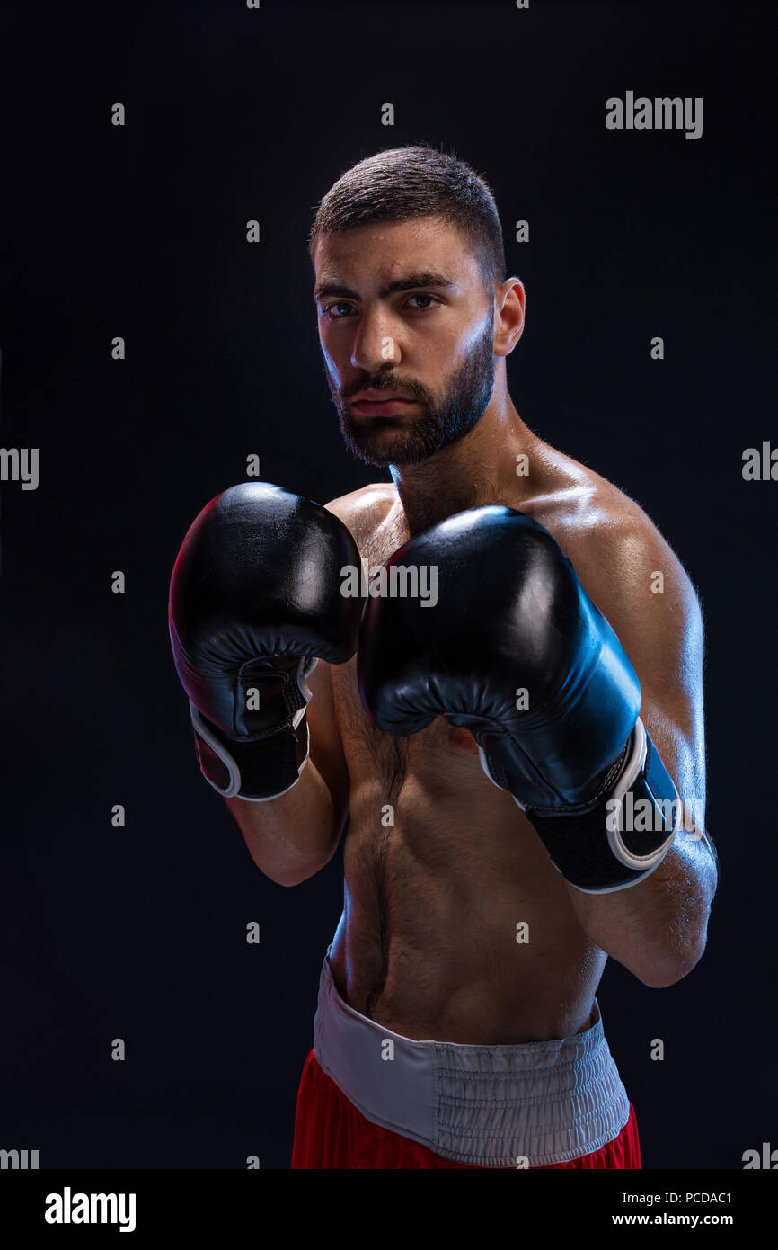 Portrait boxing player posing hires stock photography and images Alamy