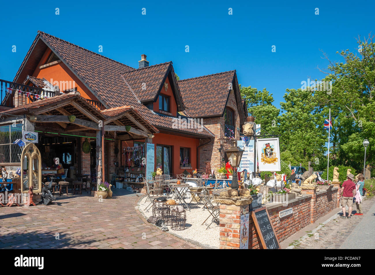 Restaurant and souvenir shop at Cape Arkona, Putgarten, Rügen, Mecklenburg-Vorpommern, Germany, Europe Stock Photo