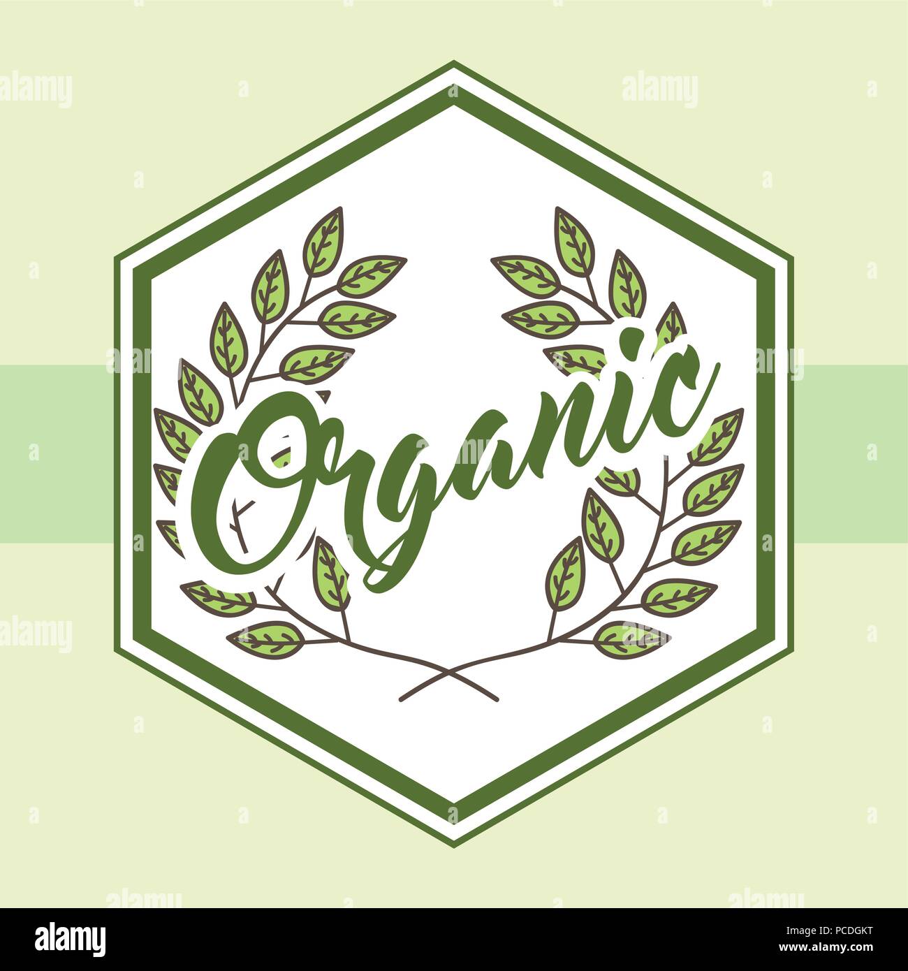 label nature food product organic laurel vector illustration Stock ...