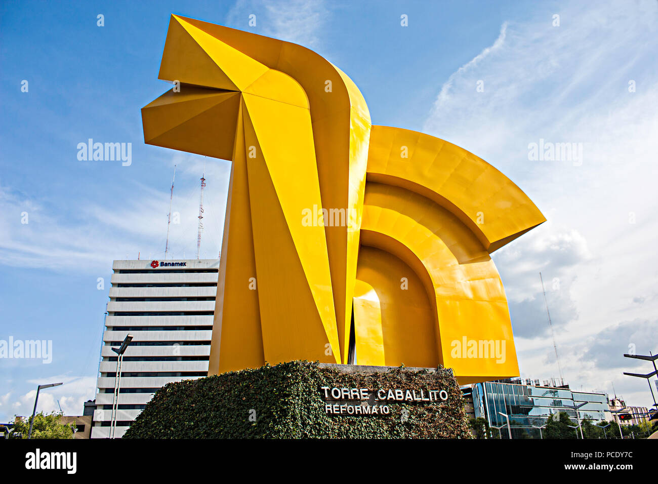 El Caballito Monument, Placed on Reforma street #10 at Mexico City. Stock Photo