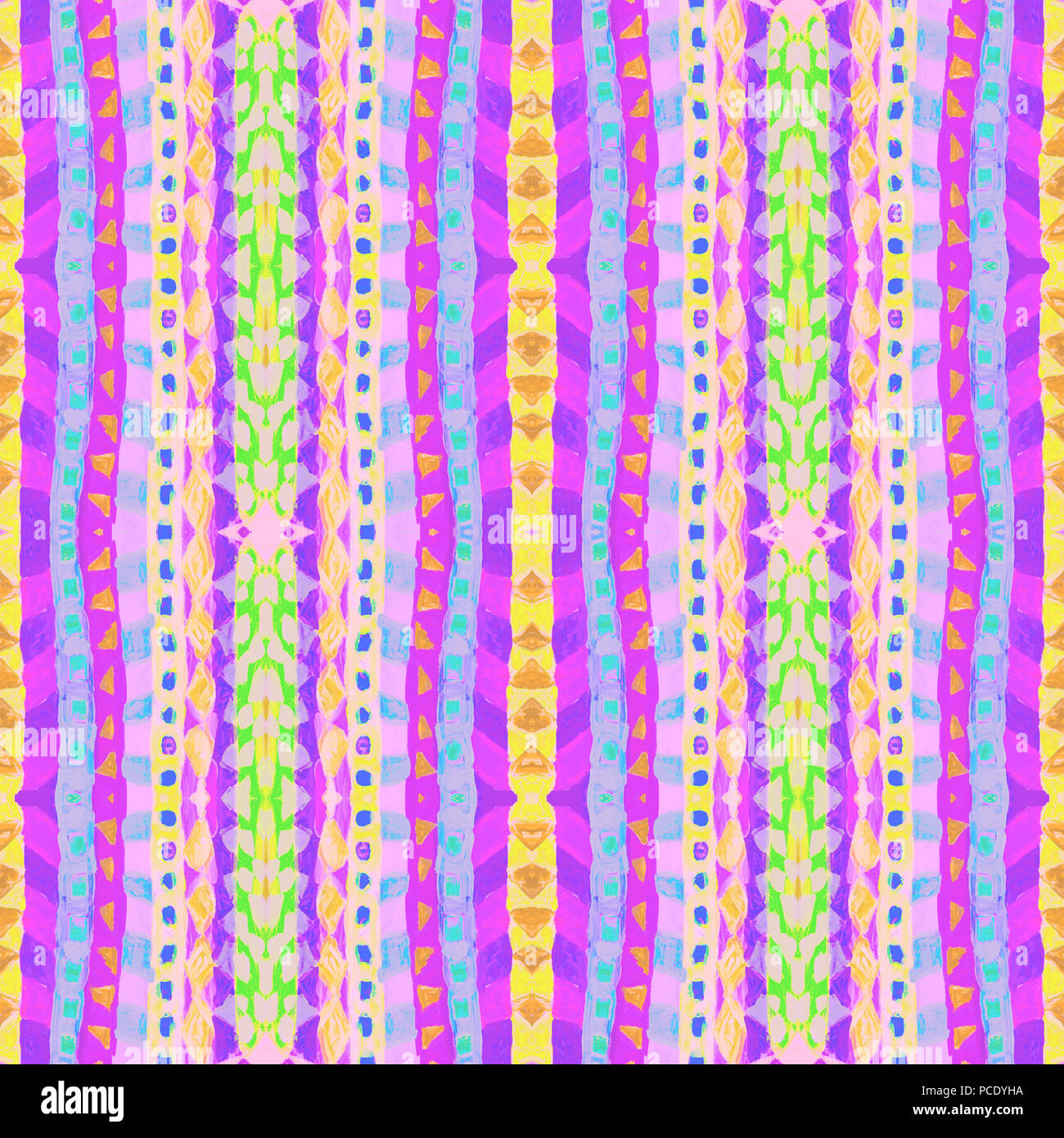 Hand drawn abstract striped colorful seamless pattern with ethnic and ...