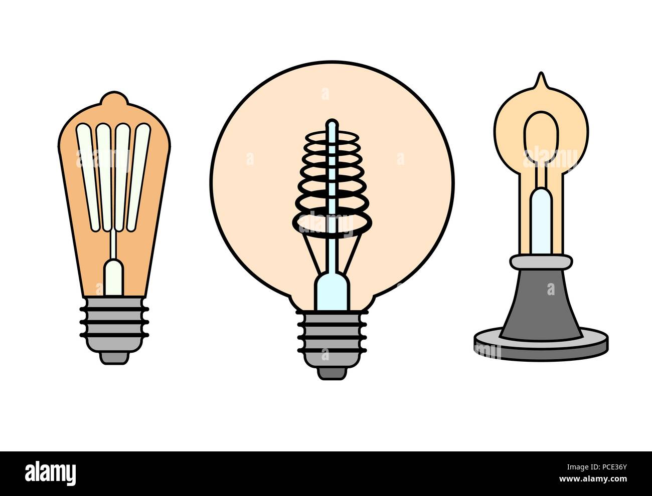Compact fluorescent lightbulb Stock Vector Images - Alamy