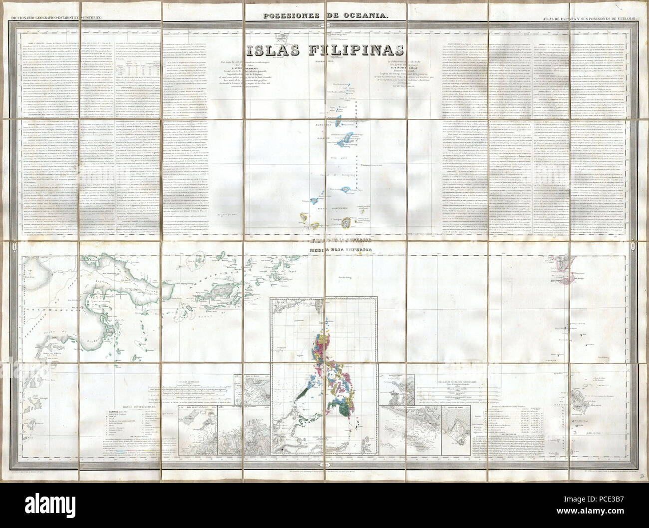8 1852 Coello - Morata Case Map of the Philippines No. 3 - Geographicus - Philipines3-morata-1852 Stock Photo