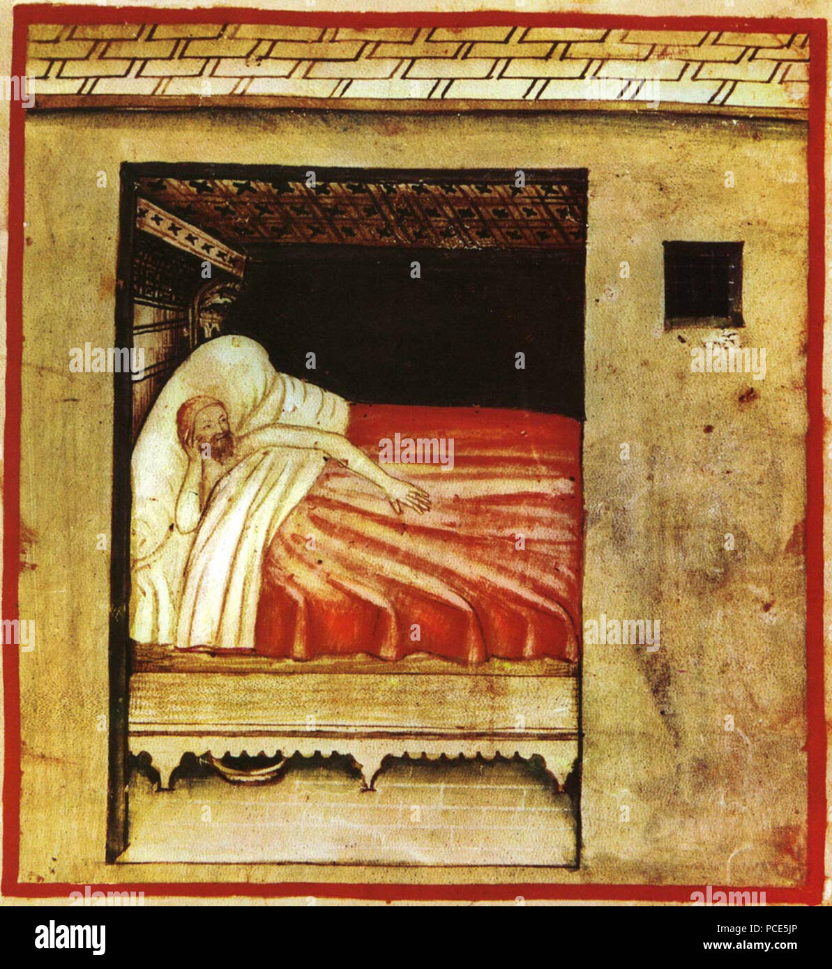 17 53-aspetti di vita quotidiana, insonnia, Taccuino Sanitatis Stock Photo  - Alamy, image size:1193x1390