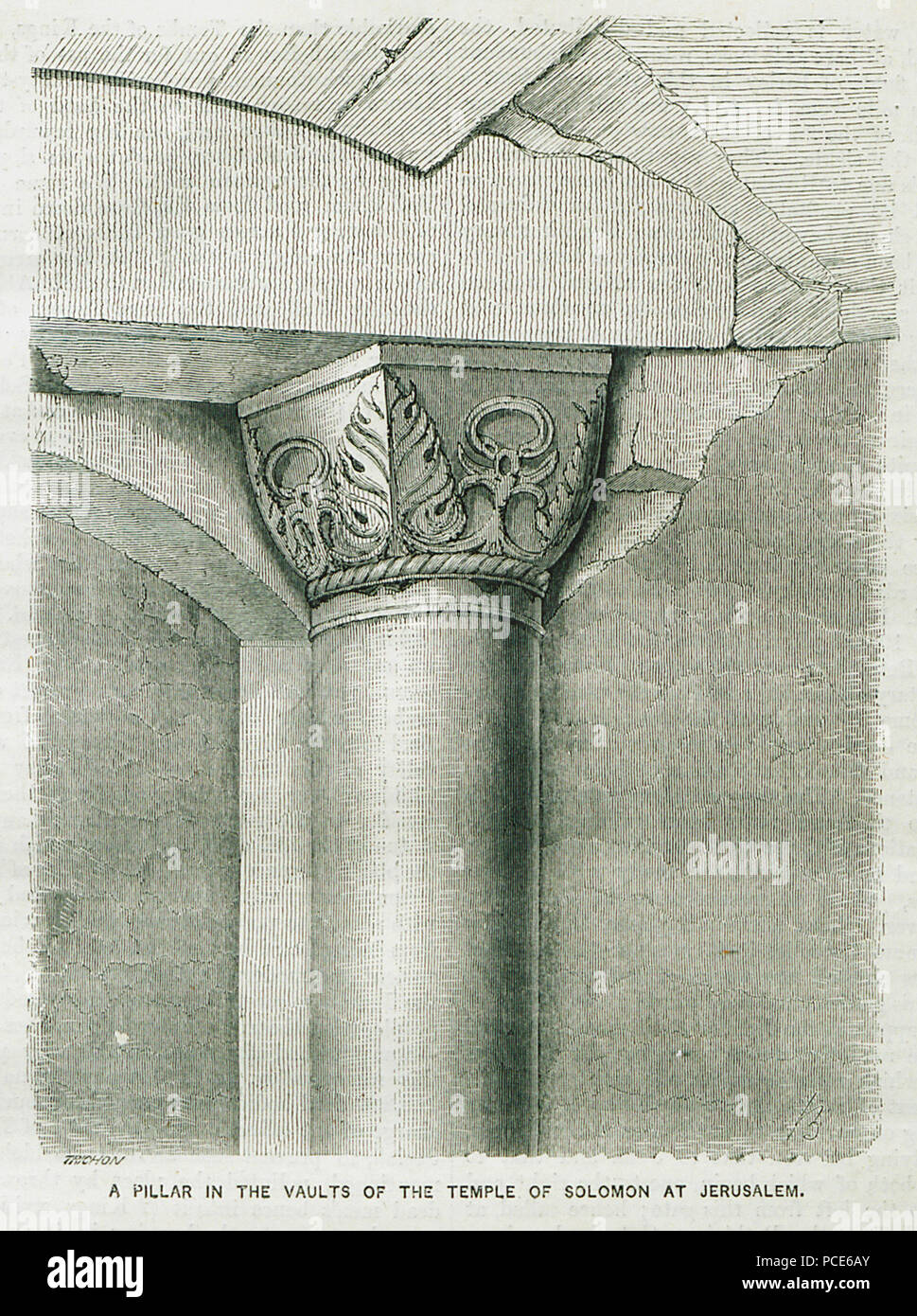 21 A Pillar in the Vaults of the Temple of Solomon Ainsworth William