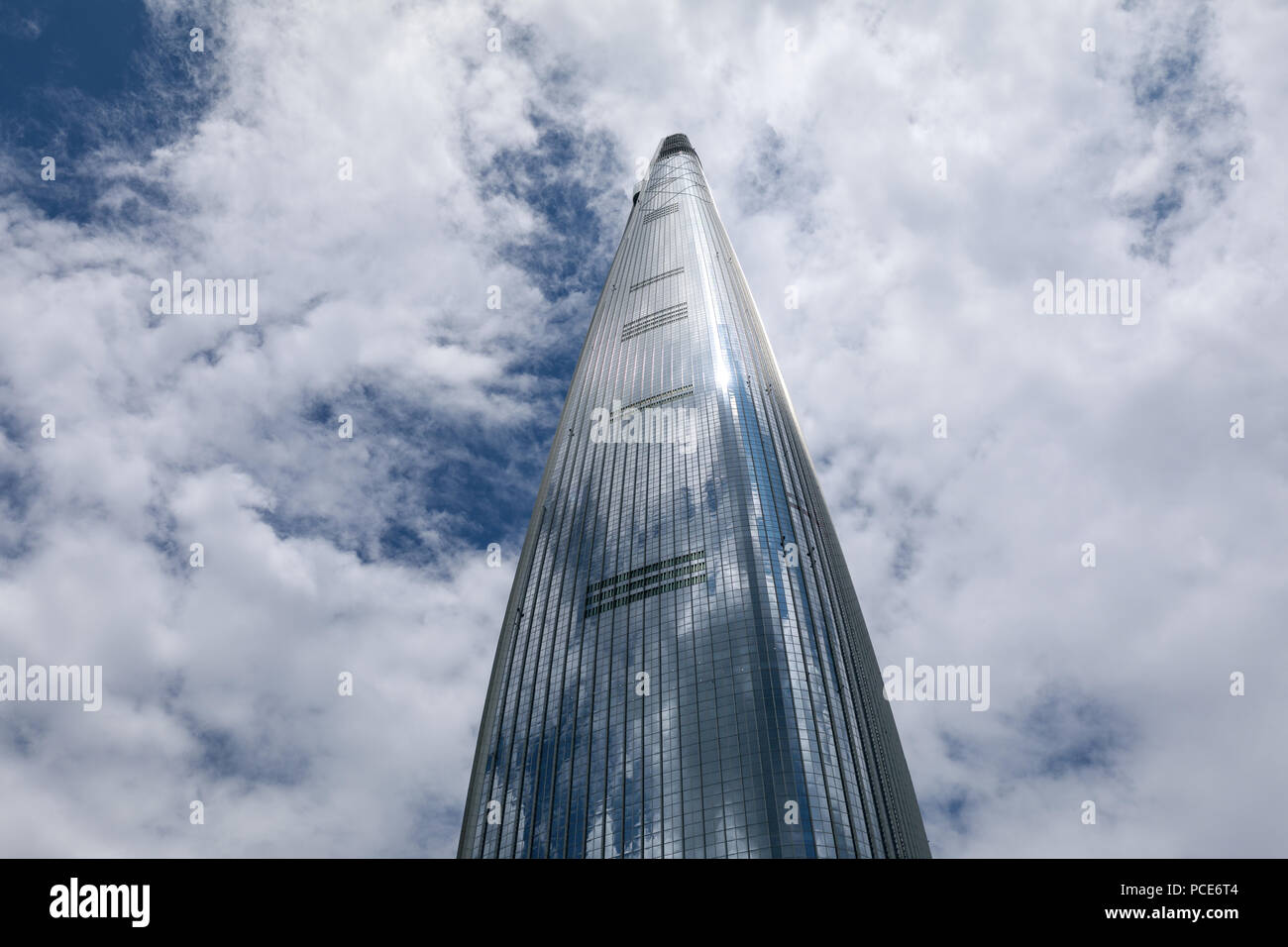 Seoul, South Korea - July 3, 2018 : Lotte World Tower in Jamsil, Songpa-gu, Seoul city Stock Photo