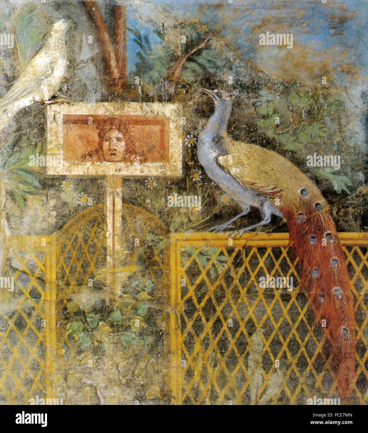 29 Affresco di giardino da pompei, museo archeologico nazionale, napoli Stock Photo