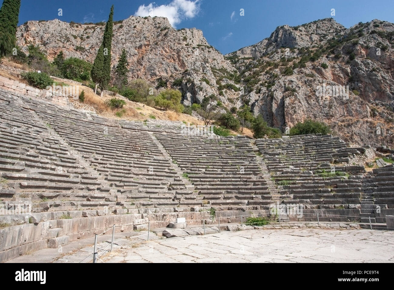 view of Delphi, world heritage site, Greece Stock Photo